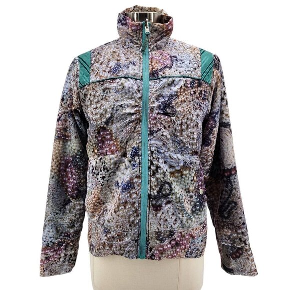 686 Pearl Print Satin Fleece Lined Multicolor Jacket Womens Medium - Picture 1 of 13